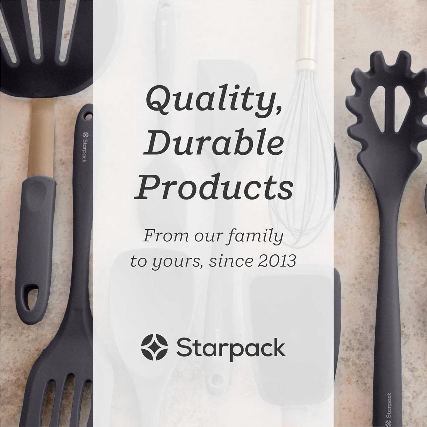 StarPack Premium Silicone Kitchen Tongs 9-Inch - Stainless Steel with Non-Stick Silicone Tips, High Heat Resistant to 600°F, For Cooking, Serving, Grill, BBQ & Salad (Gray Black)