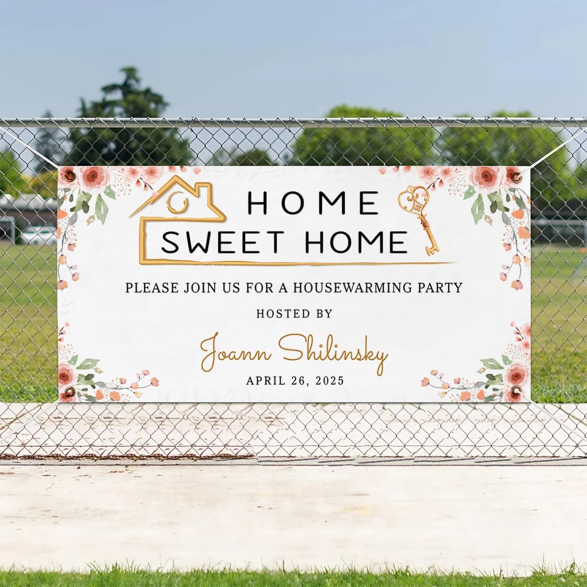 Personalized Housewarming Party Welcome Banner Decorations Double Sided Printing And Various Sizes #16