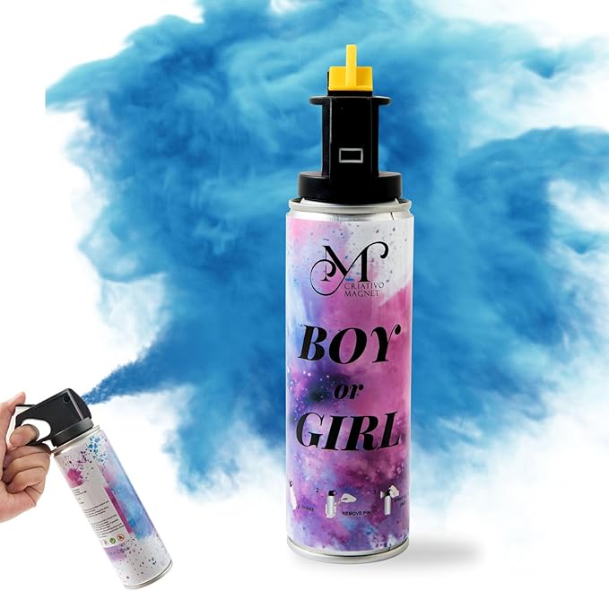 Gender Reveal Fire Extinguisher – 100% Biodegradable Baby Boy Reveal Party Decorations, Ideal for Exciting Gender Reveal Blue Smoke(1 PCS)