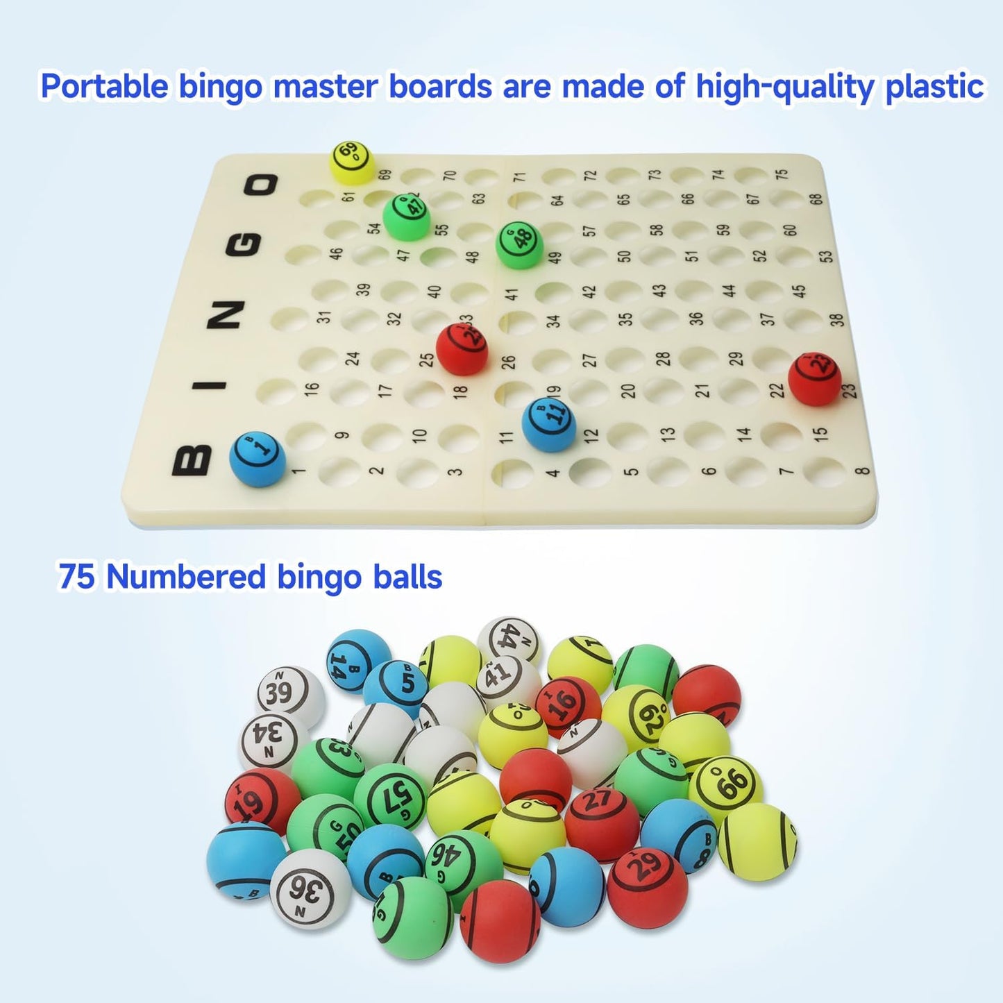 Games & Sports Expert Professional Bingo Game Set with Jumbo Bingo Cage, 1.5" Bingo Balls, Bingo Master Board. Great for Large Groups, Bingo Halls, Parties, Bingo Game Night