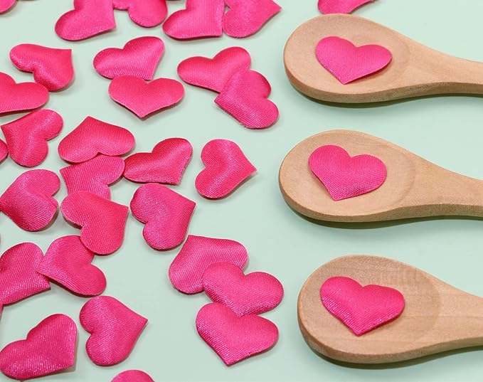ONLYKXY 200Pcs Sponge Confetti Decor Glitter Flower Heart Shape Petals Table Wedding Decoration for Wedding Party Valentine's Day Scatter Ponge Petal Confetti (Rose Red)