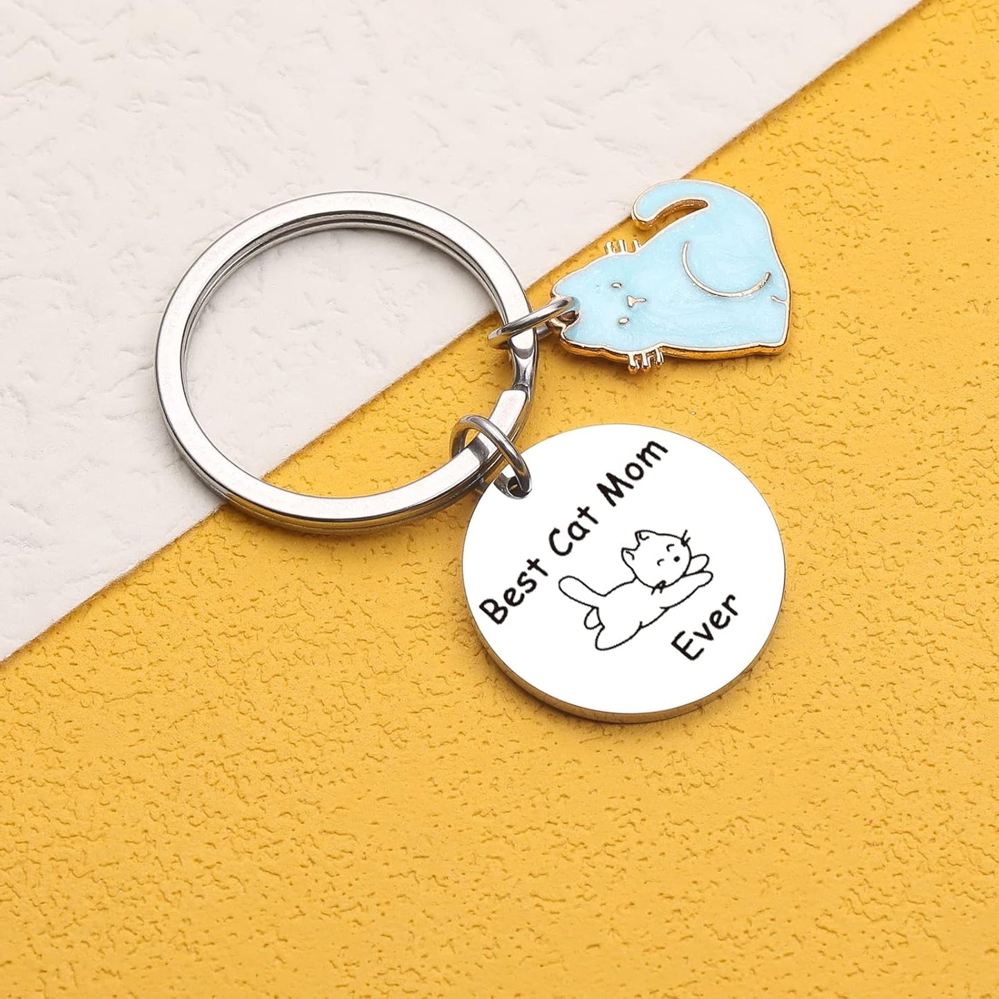 Cat Mom Keyring Cat Meme Gift Sister Keychain Daughter Gift
