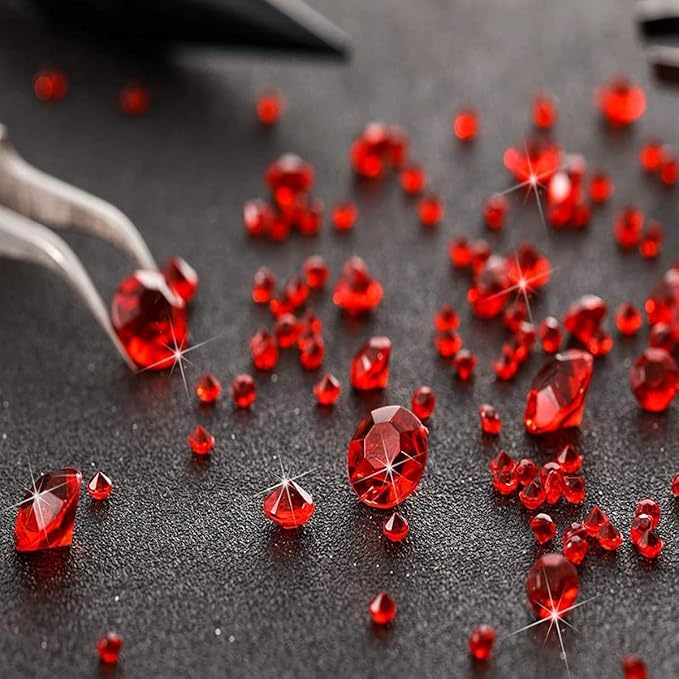 Valentine's Diamond Confetti, 4000pcs Red Heart Valentine's Party Table Decorations Happy Valentines Day Birthday Party Decor Supplies (diamond)