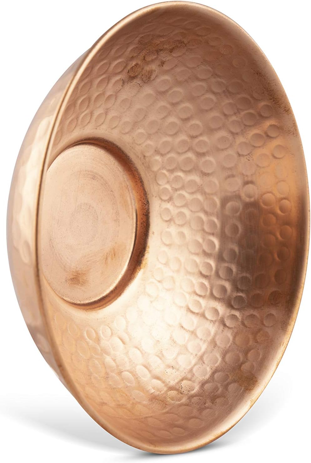 GoCraft Pure Copper Decorative Bowl | Hammered Finish Pure Copper Bowl for Nuts, Salad, Fruits & Kitchen Serving Purposes - 5" Dia & 2" Height (Small)