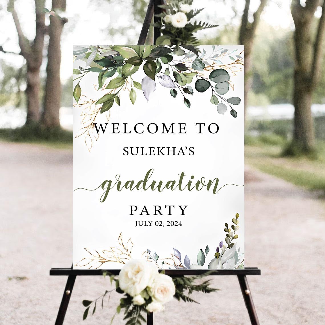 Personalized Graduation Party Welcome Sign, Graduation Party Decorations, Graduation Party Sign, Graduation Party Yard Sign, Graduation Party Decor #2, Version-02