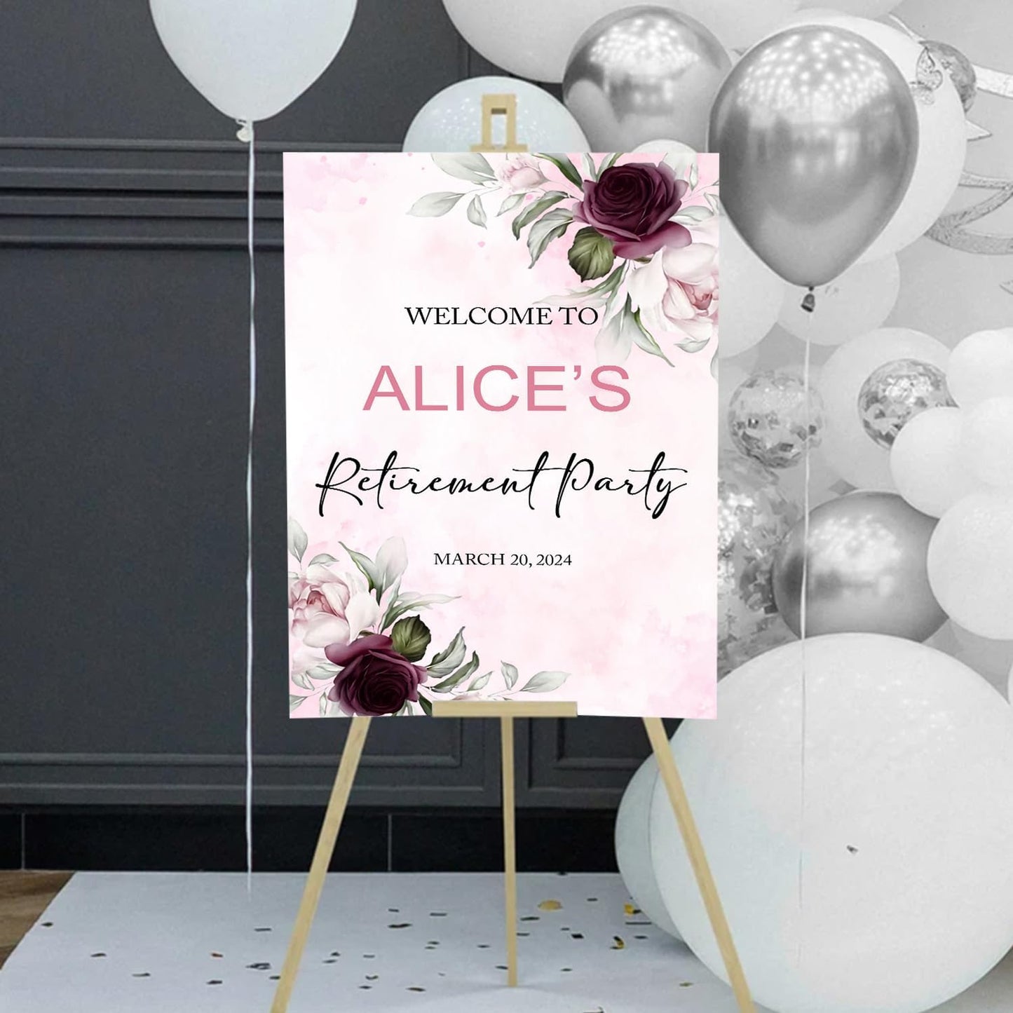 Purple Retirement Party Welcome Sign, Editable Retirement Party Welcome Sign, Retirement Luncheon Welcome Sign, Retirement Welcome Sign, Retirement Celebration Party Welcome Sign