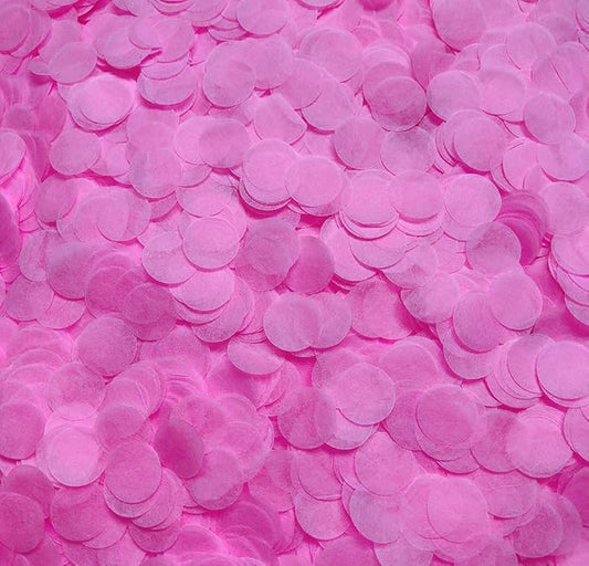 Pink Biodegradable Tissue Paper Confetti 15mm for Party Decoration or Filled Balloons