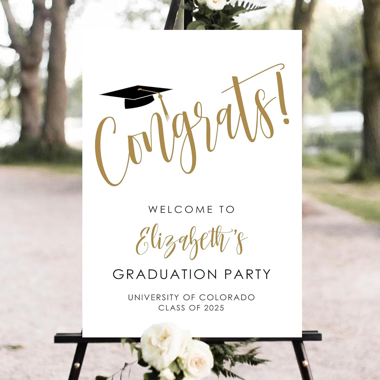 Personalized Graduation Party Welcome Sign, Graduation Decorations Senior 2025 Yard Sign, Custom Graduation Yard Signs Class of 2025, High School, College Graduation Party Sign, Congrats Grad Sign