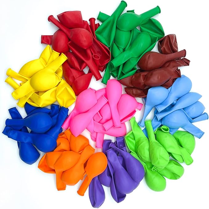 Yeunmu100 PCS Balloons Assorted Colors（Inside 10 Colors-10 Per Color), 12 Inch Balloons Bulk, Suitable for Birthday, Family Party, Graduation, Wedding