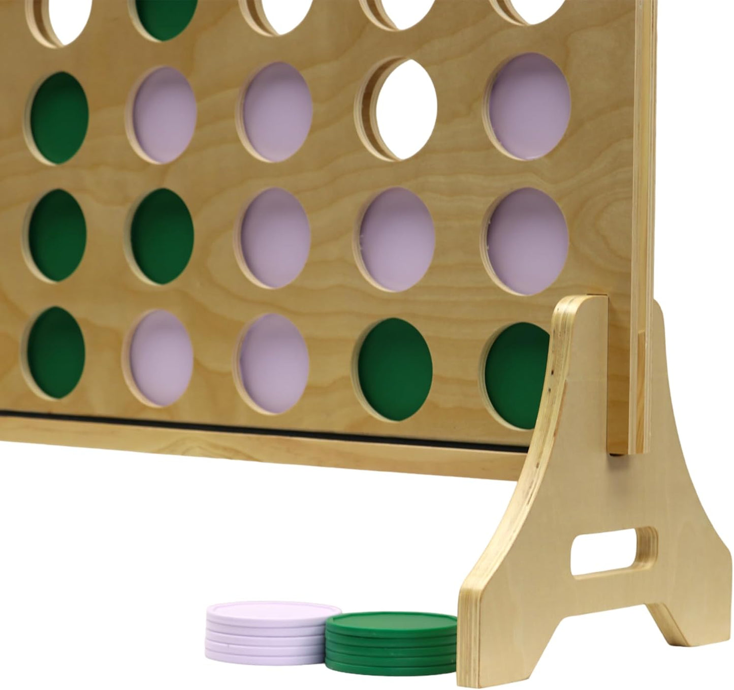 Tailgating Pros Premium Giant Four in a Row with Carrying Case - Jumbo Oversized Outdoor Yard Game - Connect Multiple Pucks in a Row to Win - Many Puck Colors Available!