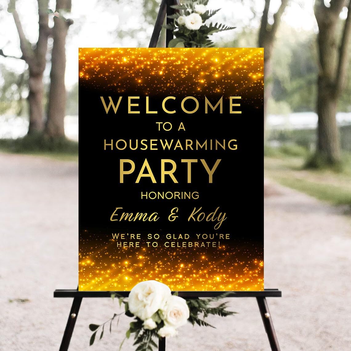 Housewarming Sign, Welcome To Housewarming Party, 12" x 18", 24" x 18", 24" x 36", Plastic, Celebratory