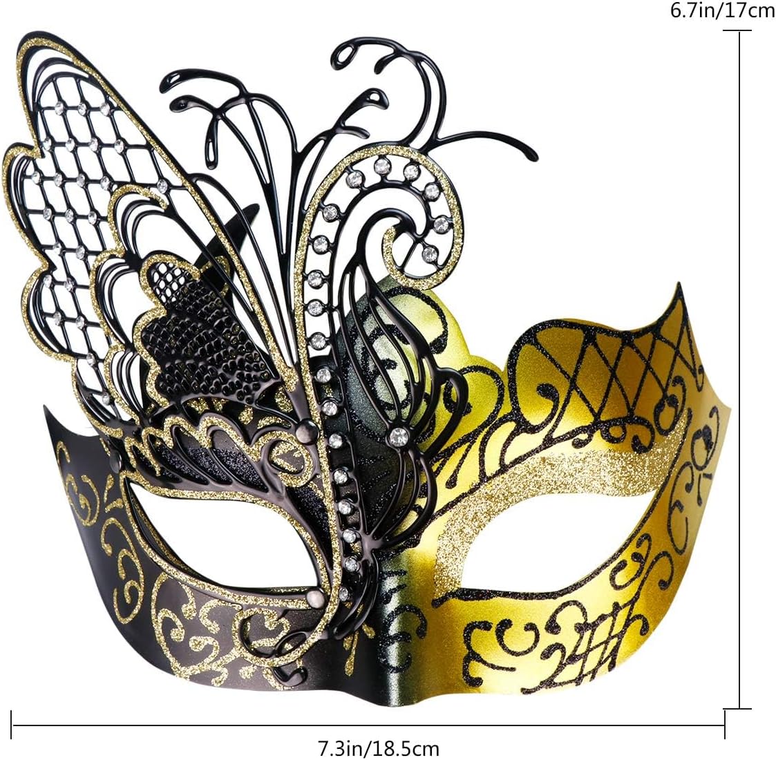Mysterious Venetian Butterfly Lady Masquerade Halloween Party Mask Evening Prom Ball Mask Bar Costumes Accessory