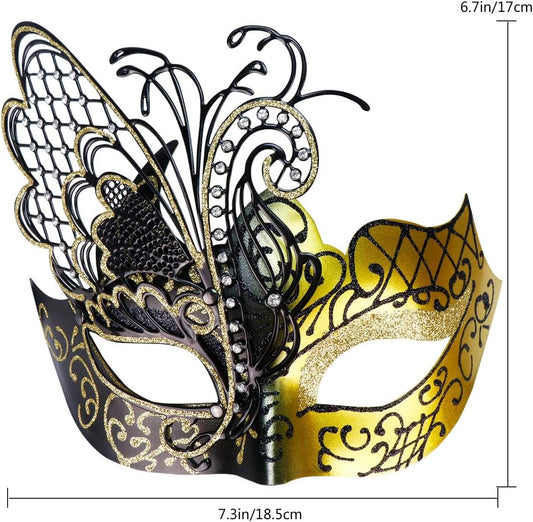 Mysterious Venetian Butterfly Lady Masquerade Halloween Party Mask Evening Prom Ball Mask Bar Costumes Accessory