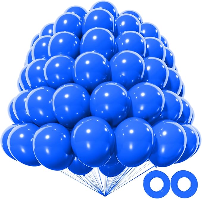 KAWKALSH 200pcs Dark Blue Balloons 5 Inch, Small Mini Latex Balloons for Party Birthday Baby Shower Anniversary Festival Arch Garland Decoration