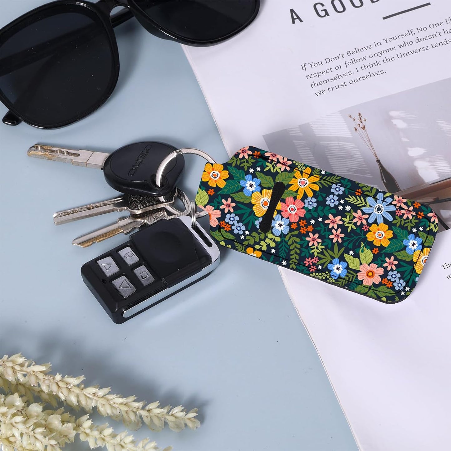 Cute Chapstick Holder Keychain,Lipstick Neoprene Clip-on Lip Balm Holder for Woman