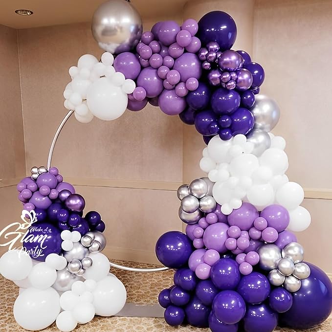 110pcs Dark Purple Balloons 12inch Deep Purple Latex Party Balloons for Halloween, Graduation, Wedding, Birthday, Baby Shower, Anniversary, Valentine's Day Party Decorations