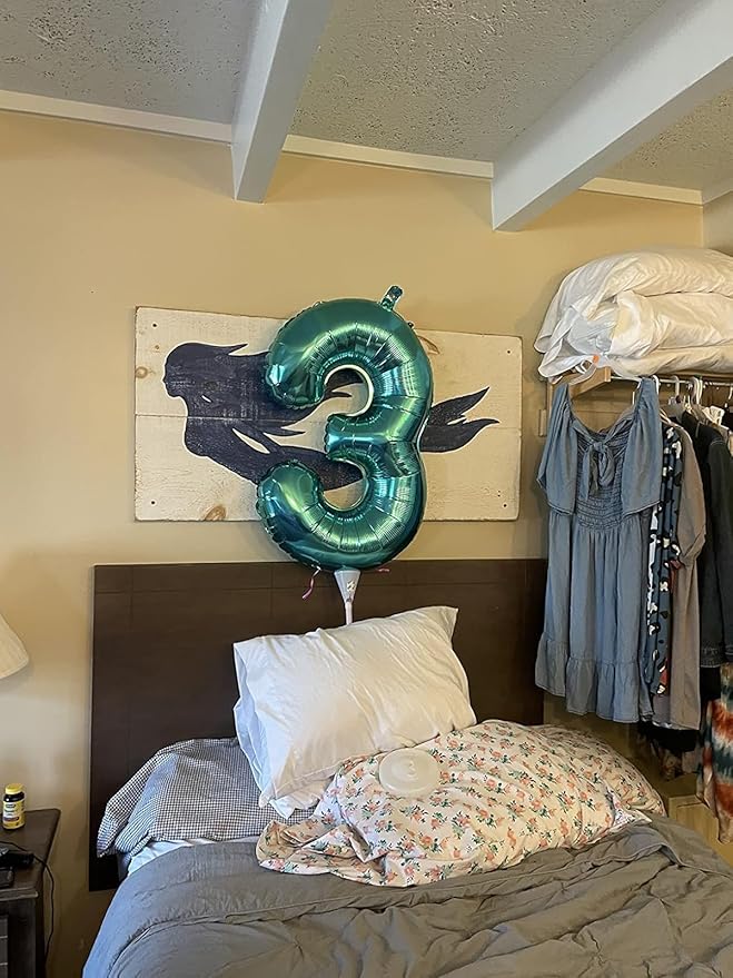 40 Inch Blue-green Numbers 9 Balloon, Balloons Decorations for 9 19 90 Birthday Party, Engagement, Wedding, Graduations, Photo Shoot Supplies