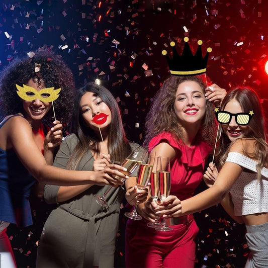 New Year’s Photo Booth Props 2026 – Pack of 35, Nye | Eve Party Supplies Happy Year Decorations