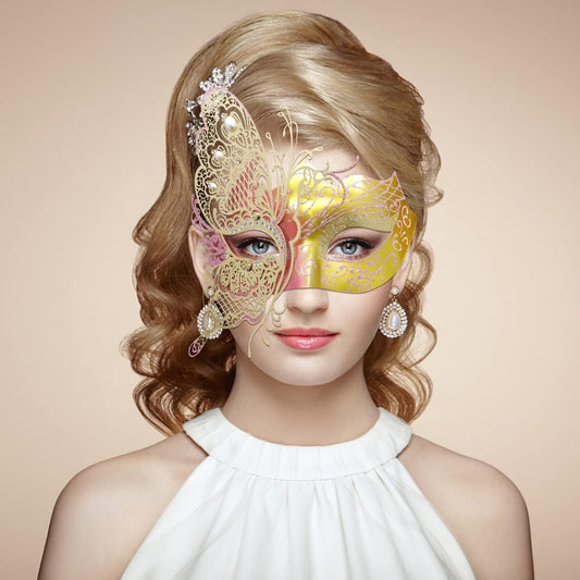 Mysterious Venetian Butterfly Lady Masquerade Halloween Party Mask Evening Prom Ball Mask Bar Costumes Accessory