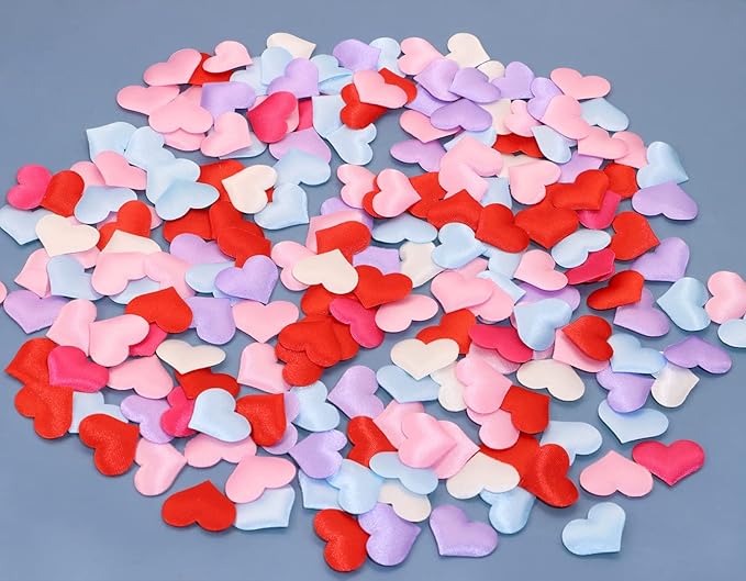 ONLYKXY 200pcs Sponge Decor Flower Heart Shape Petal Glitter Confetti for Wedding Party Valentine's Day