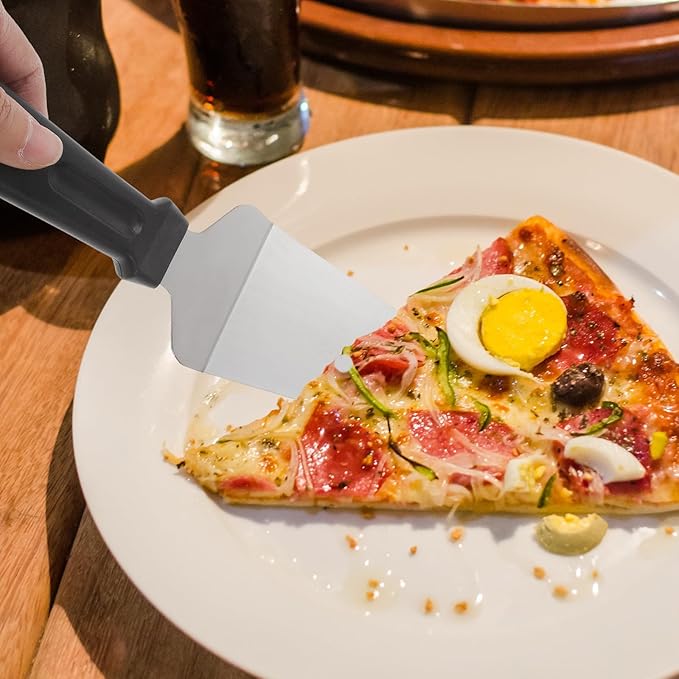 CATIEBYE Stainless Steel Pizza Triangular Spatula and Pie Server, Sturdy Cake Server for Serving Pizza, Cake, and Pastry, for Home Kitchen and Dining Use
