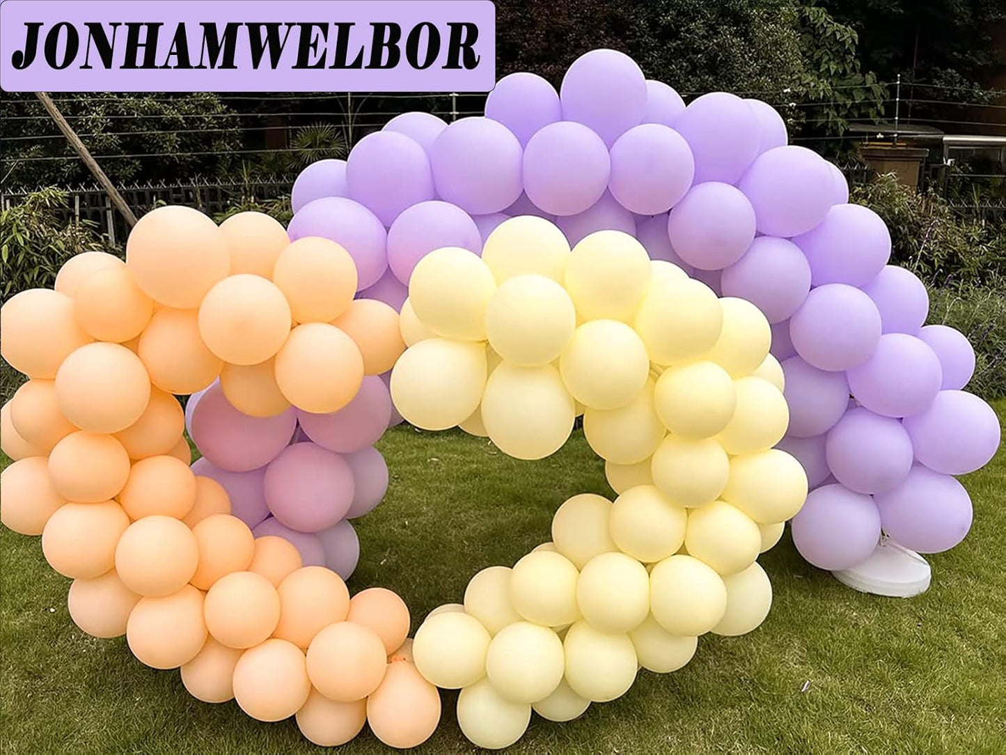Jonhamwelbor Light Purple Matte Balloons (100 pcs 12 inch) Pastel Purple Macaron Lilac Latex Balloons for Baby Shower Girl Birthday Wedding Party