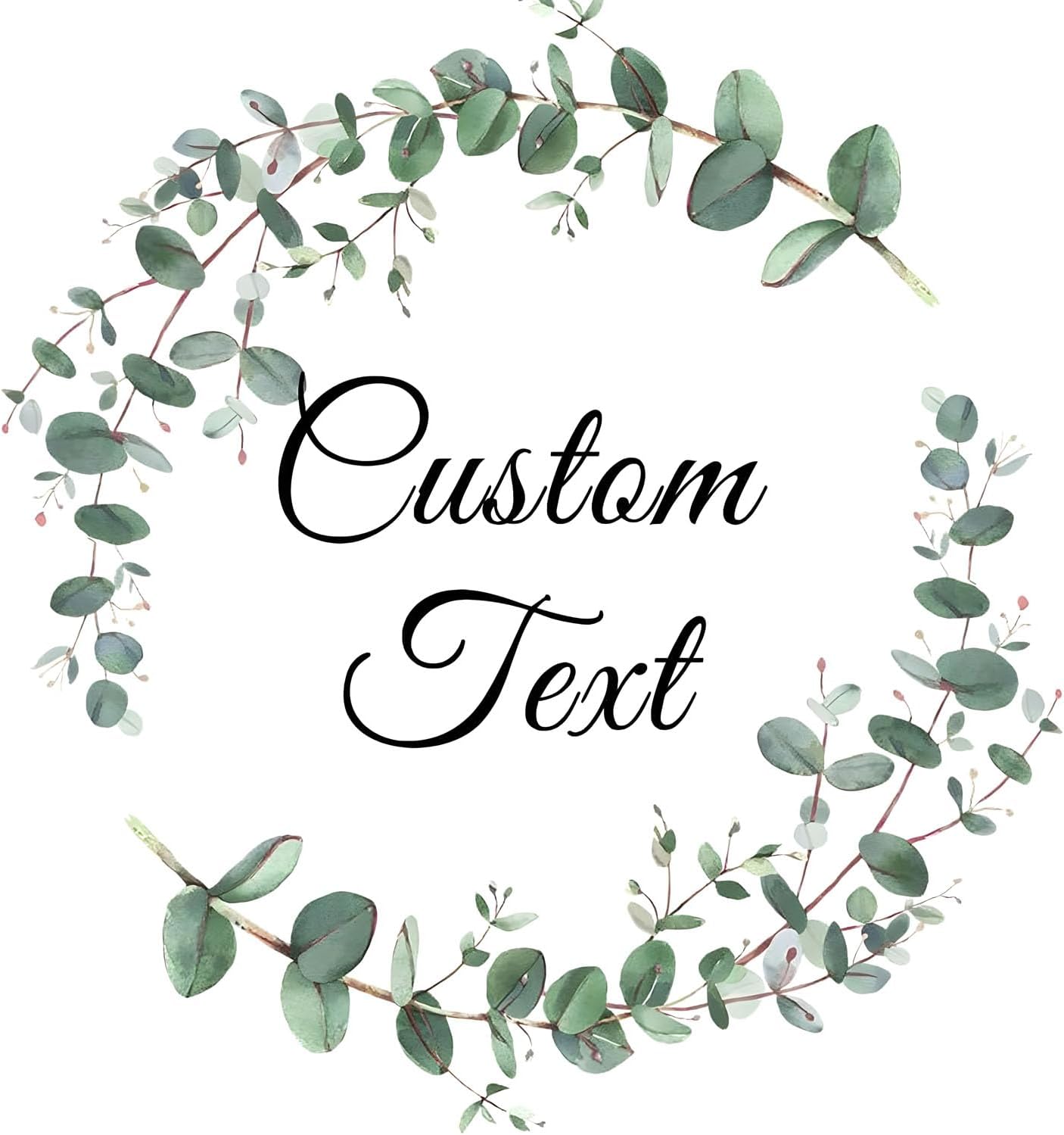 Custom Stickers for Weddings, Birthdays & Businesses - Personalized Labels with Your Logo - Waterproof, Fade and Heat Resistant - Pack of 100-1000 (Wreath J, 3 Inch)