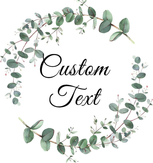 Custom Stickers for Weddings, Birthdays & Businesses - Personalized Labels with Your Logo - Waterproof, Fade and Heat Resistant - Pack of 100-1000 (Wreath J, 3.5 Inch)