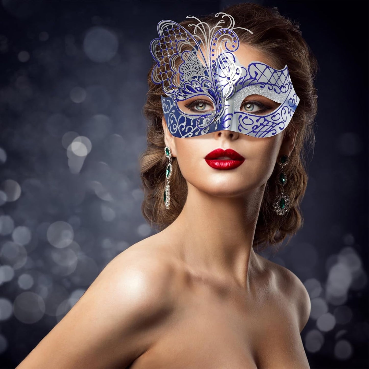 Mysterious Venetian Butterfly Lady Masquerade Halloween Party Mask Evening Prom Ball Mask Bar Costumes Accessory