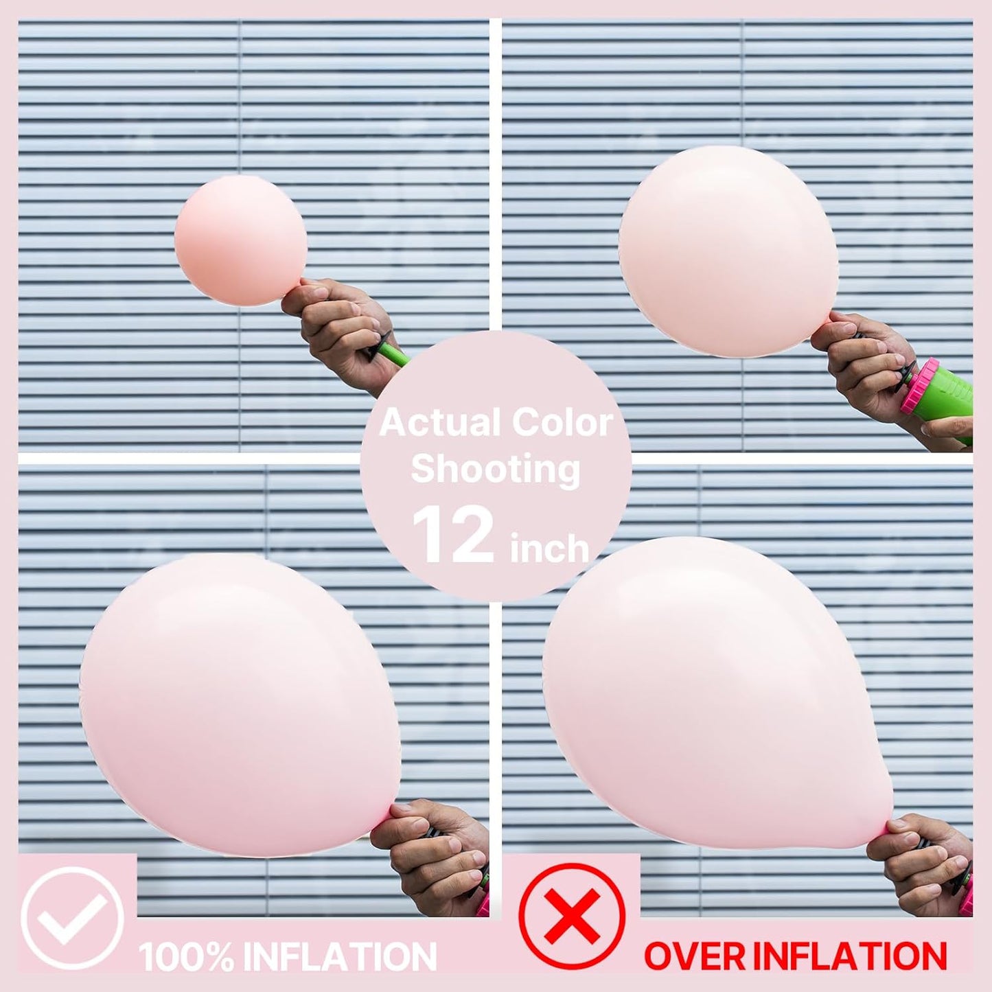 PartyWoo Light Pink Balloons 100 pcs Different Sizes of 36 18 12 10 5 Inch Pastel Baby Pale Light Blush Pink Balloon Arch Kit Garland for Wedding Baby Shower Birthday Party Decorations Pink-Q01