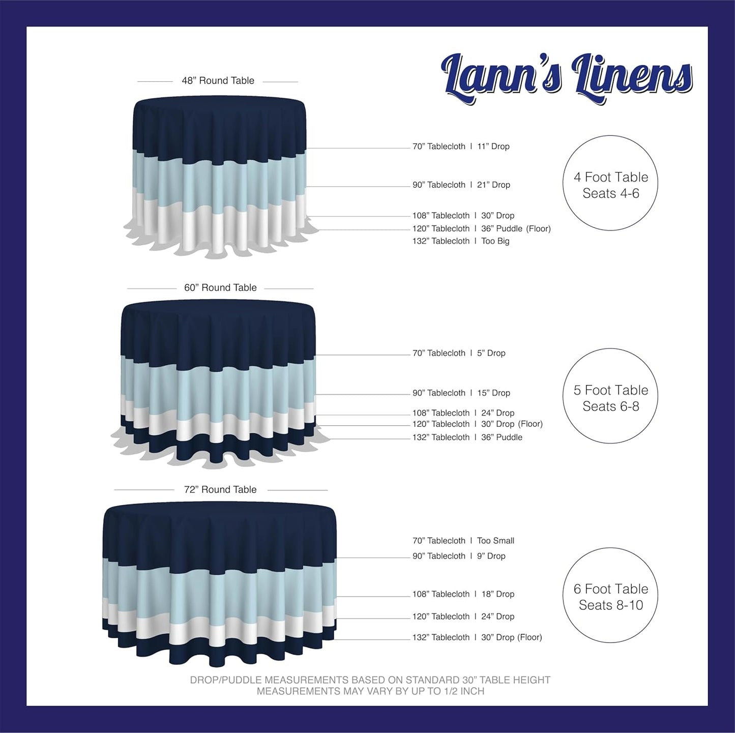 Lann's Linens - 120" Round Premium Tablecloth for Wedding/Banquet/Restaurant - Polyester Fabric Table Cloth - Dark Gray