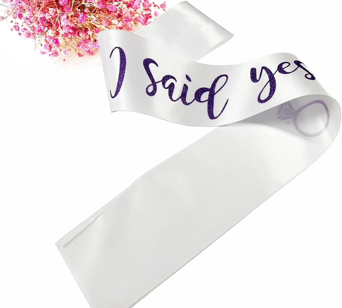 I Said Yes Sash,Future Mrs Sash Engagement Party SashBachelorette Party Sashes, Bridal Shower Sash for Bride to Be,Purple