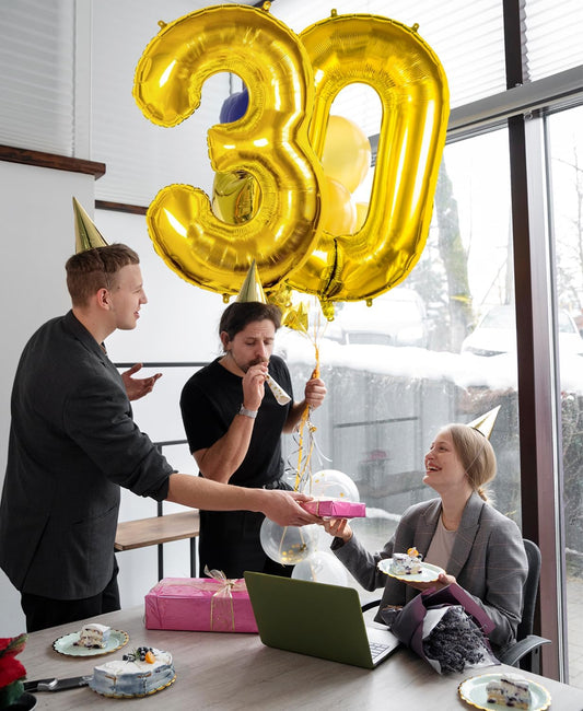 Smlpuame 40 inch Number Balloon 0-9 Gold Large Number 90 Balloons,Digital Balloons for Birthday Party Celebration Decorations Supplies, Helium Foil Number Balloons for Wedding Anniversary
