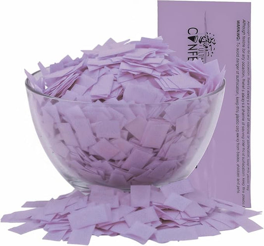 Ultimate Confetti, Lavender Purple Biodegradable Confetti - Rectangular Flame-Resistant and Slow-Falling Tissue Paper Confetti for Cannon and Launcher use – Best for Celebrations - 1 lb, 16 oz