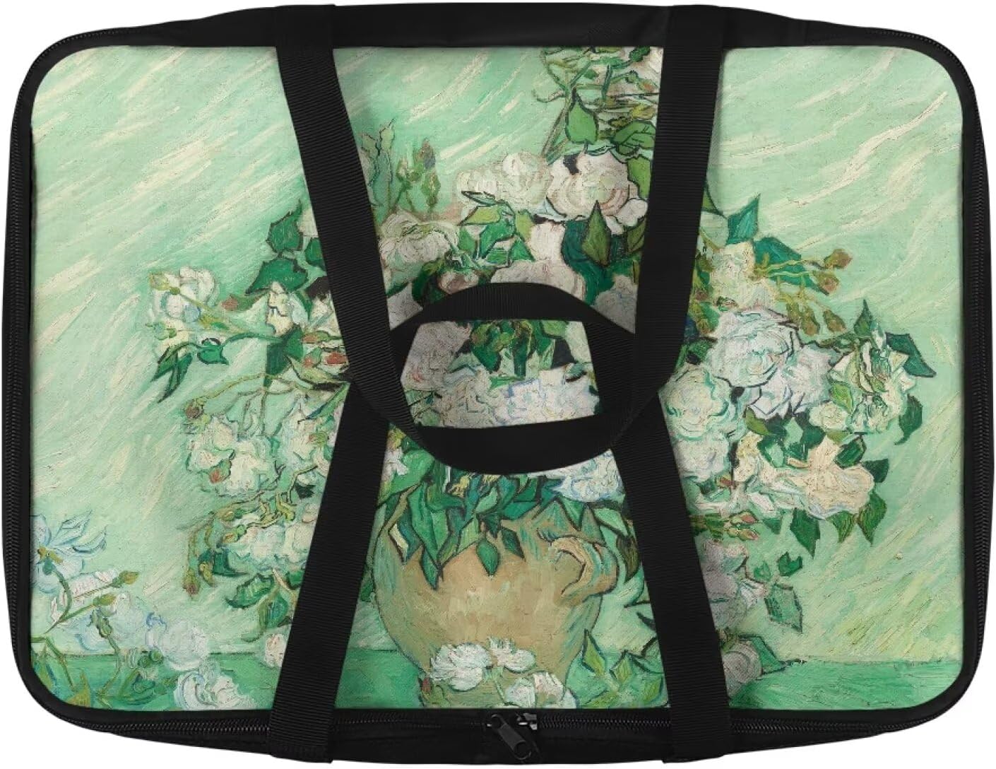 Van Gogh White Rose Insulated Casserole Carrier for Hot/Cold Food - Perfect for Beach Parties & Picnics