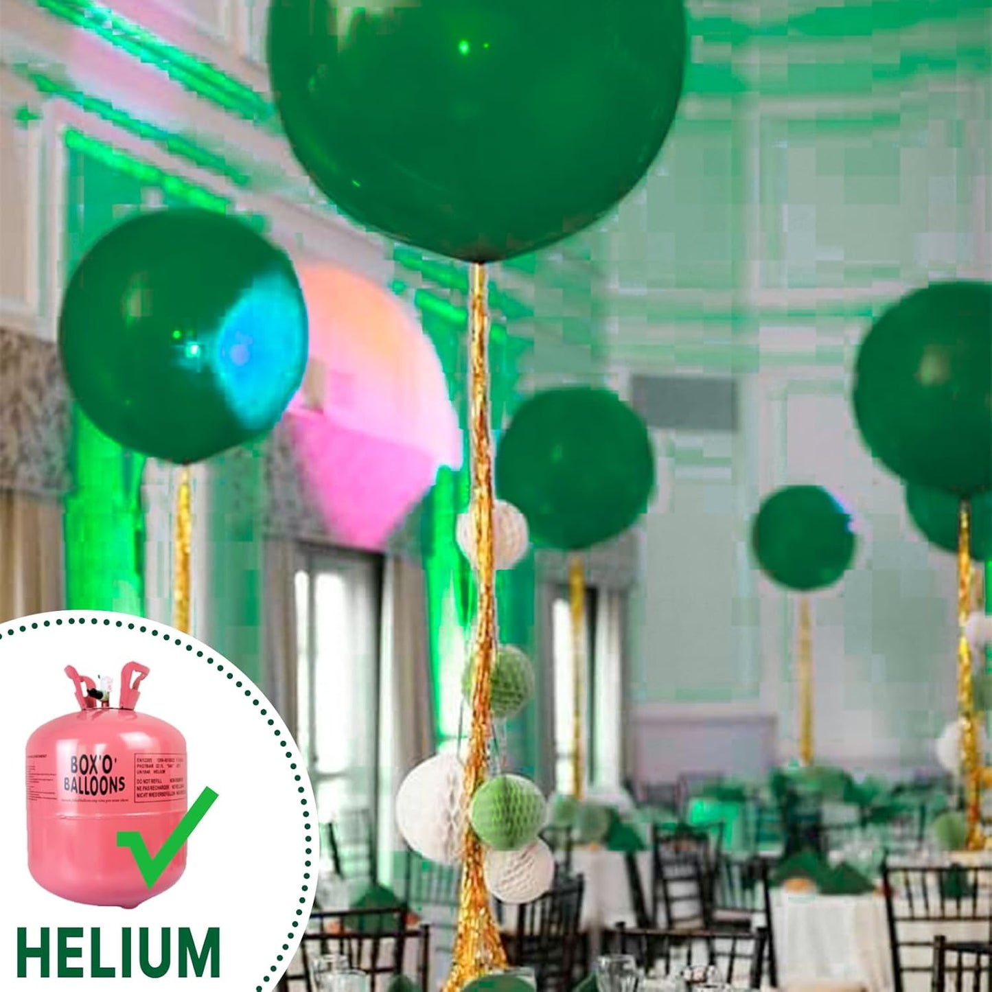 PartyWoo Dark Green Balloons 20 pcs 18 Inch Large Big Jumbo Giant Hunter Emerald Forest Green Latex Helium Balloons for Graduation Christmas Mardi Gras Birthday Party Decorations Green-Y56