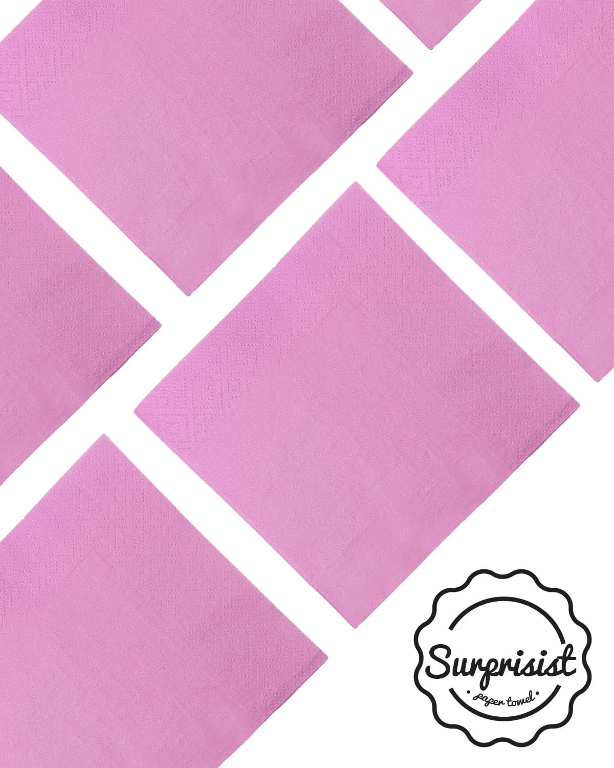 240 Count Dinner disposable Napkins Paper Light Pink Napkin for Cocktail Birthday, Wedding, Party, Lunch, Dessert Napkins（5 * 5inch）