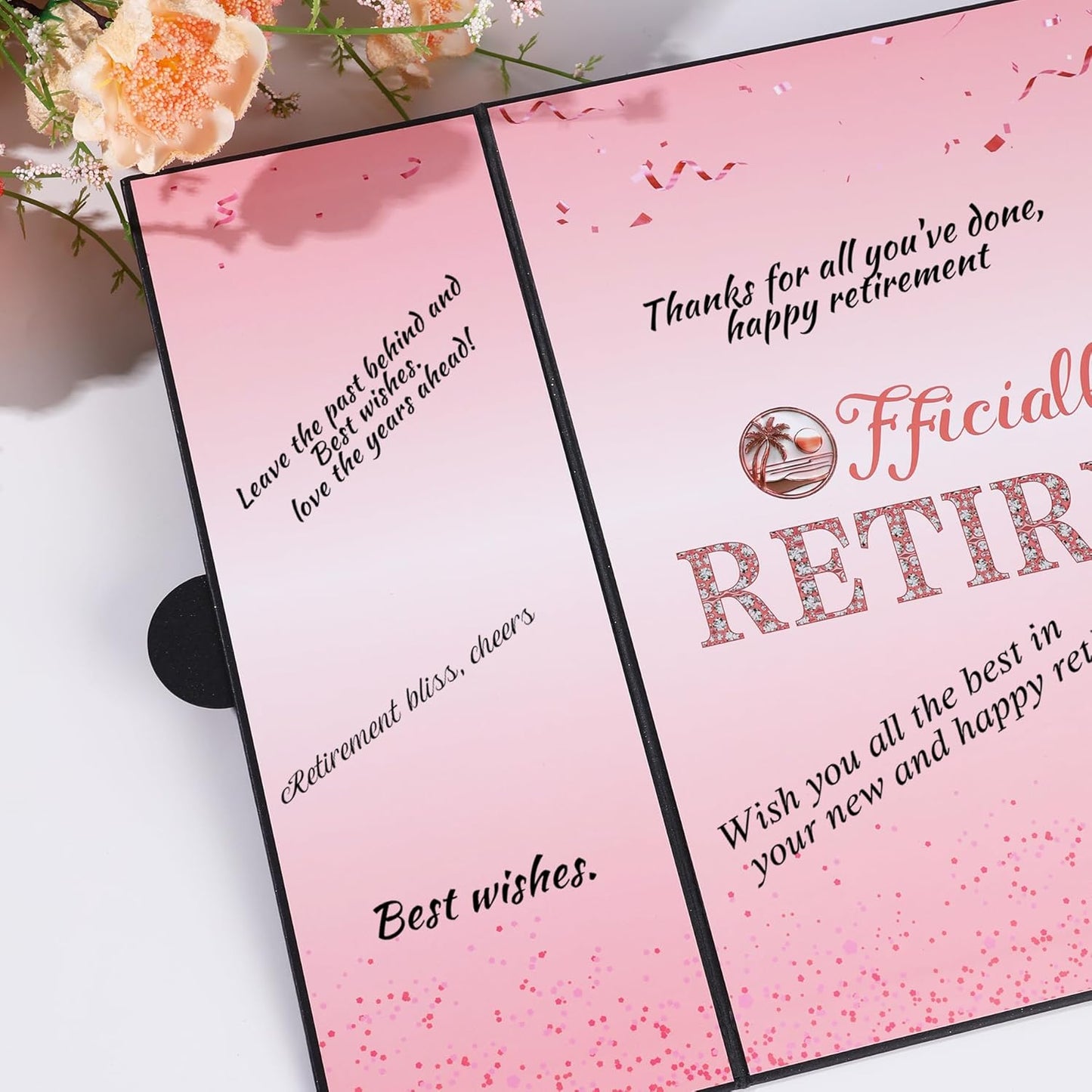 Pink Retirement Party Decorations Large retirement Card Signing Happy Retired Guest Book Creative Retirement Card For Men Women