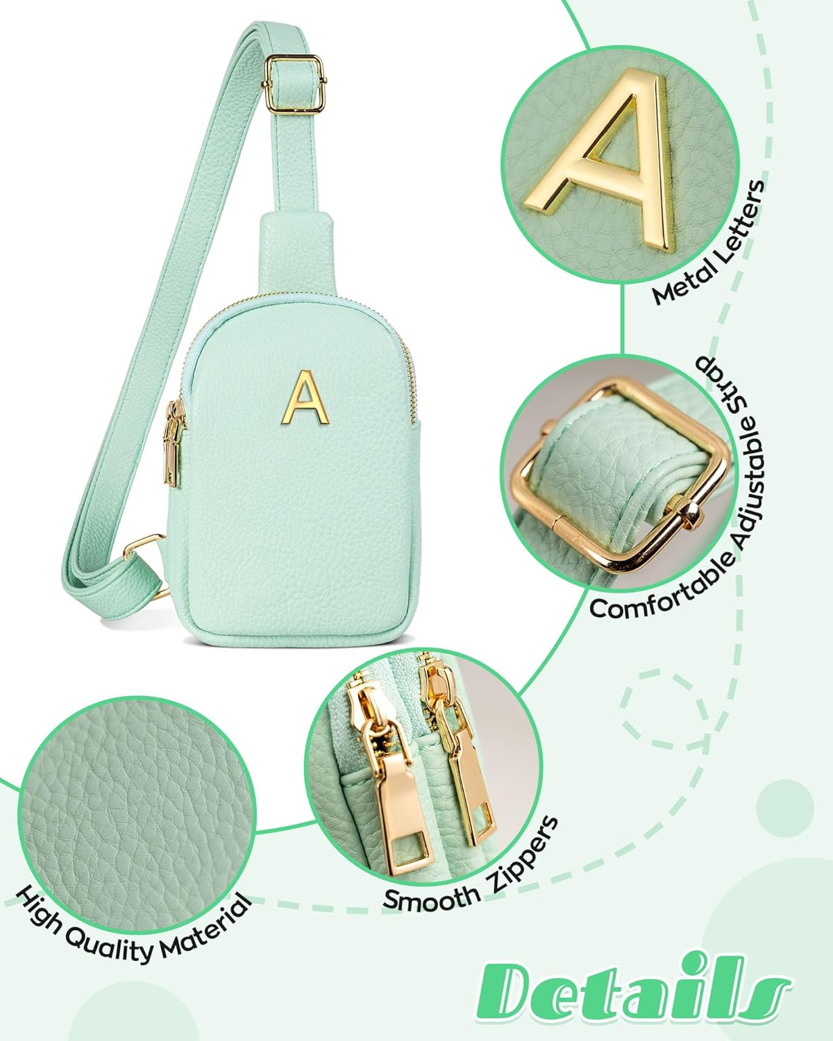 Gifts for 6 7 8 9 10 11 12 13 14 15 16 Years Old Girls, Initial Cell Phone Purse, Birthday Gifts, Small Cross Body Bag for Woman Teen Girls, Travel Crossbody Bags, Lightweight Daily Essentials