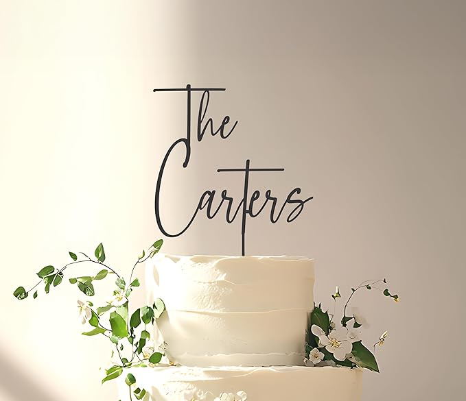 Personalized Wedding Cake Topper – Custom Mr & Mrs Cake Topper with Name or Date – Handmade Wood or acrylic Decoration for Weddings & Anniversaries, Create your own cake toppers!