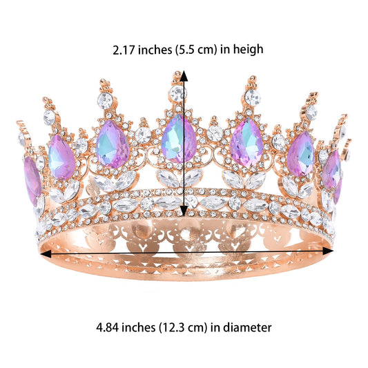 Queen Crown for Women Crystal Tiara for Girl Rhinestone Wedding Headband for Bride Hair Accessories for Costume Birthday Party Prom