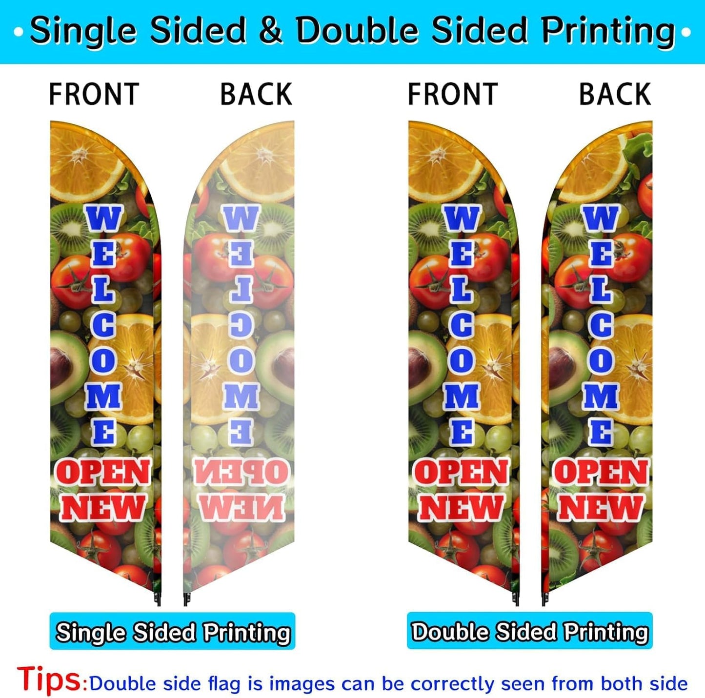 Custom Advertising Flags Custom Banner For Business, Personalized Single/Double Sided Feather Flags With Logo Text Photo, Buisness Open Flag Sign Customized Feather Flag