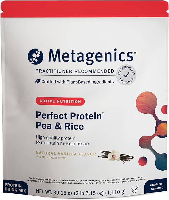Metagenics Perfect Protein - Cross-Flow Micro-Filtered Whey Isolate & Hydrolyzed Whey - 20g Protein per Serving - Supports Muscle Recovery, Energy & Metabolism - 30 Servings