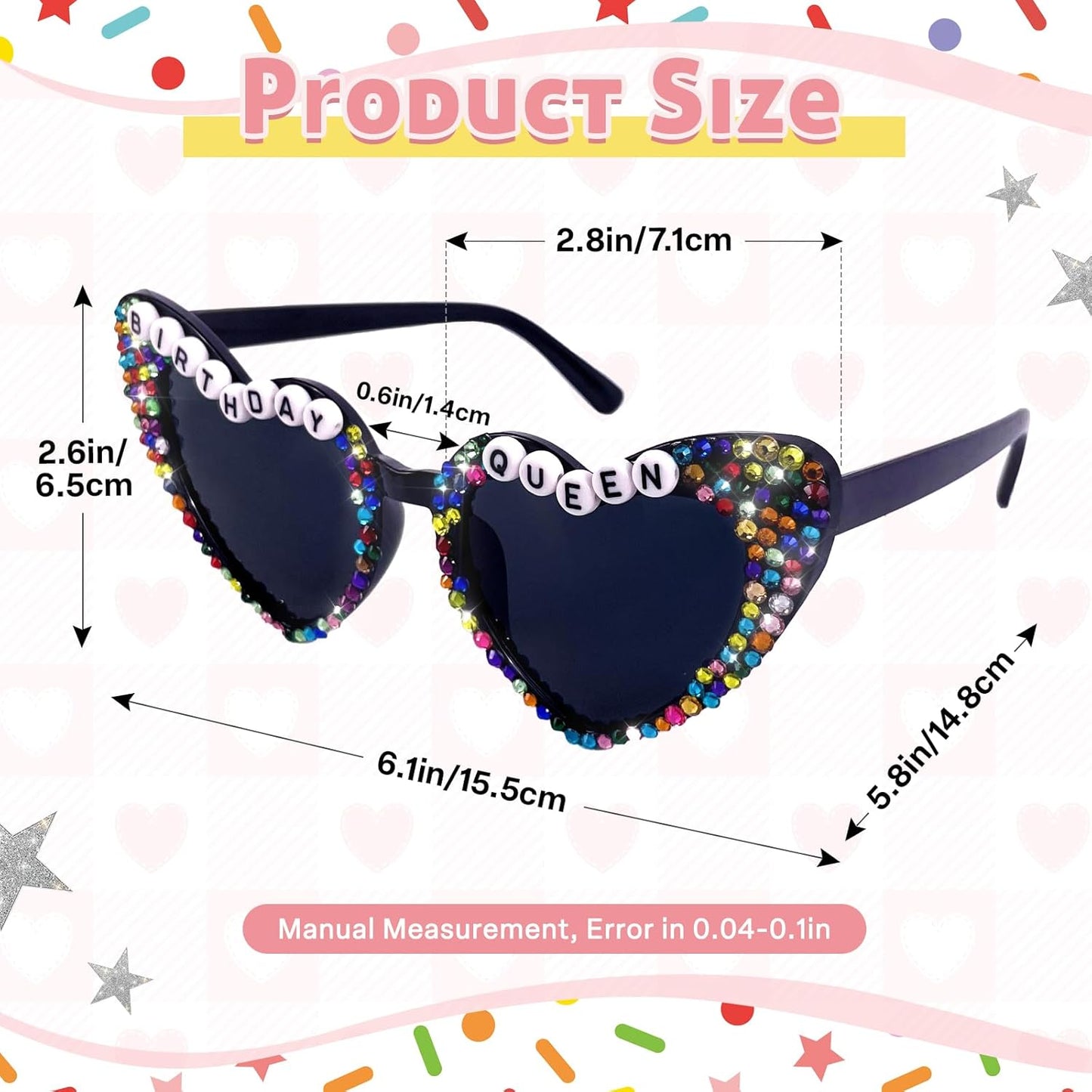 Birthday Queen Sunglasses with Crown, Birthday Glasses Headband Tiara for Women, Gifts Accessories Decorations