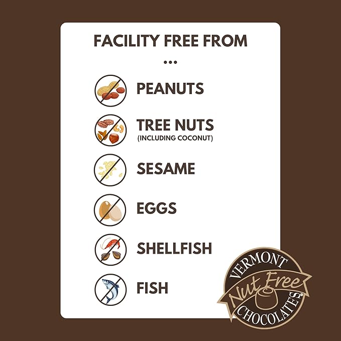 Vermont Nut Free Chocolates Boxed Chocolates (Grand Assortment) 24-Piece, Nut-Free, Egg-Free, Kosher