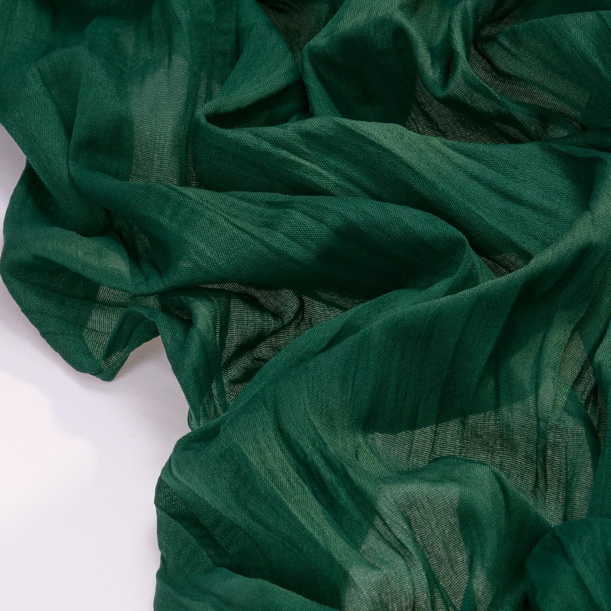 Socomi 3pcs Emerald Green Cheesecloth Table Runner Fall Thanksgiving Boho Rustic Gauze 120 inch 10FT Cheese Cloth Runner for Wedding Party Baby Shower Birthday Home Decor Holiday Decorations