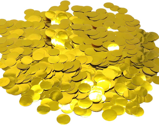 Gold Round Table Foil Confetti Beautiful Metallic Table Confetti Glitter for Fill Balloons, Wedding,Birthday, Party,Festival Decoration(8000PCS)