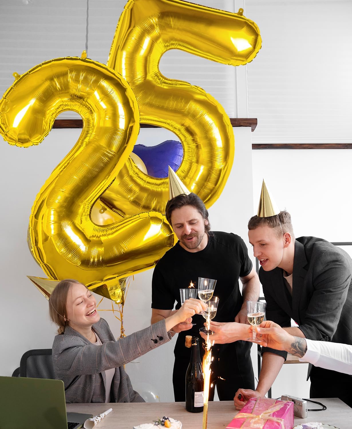 Smlpuame 40 inch Number Balloon 0-9 Gold Large Number 10 Balloons,Digital Balloons for Birthday Party Celebration Decorations Supplies, Helium Foil Number Balloons for Wedding Anniversary