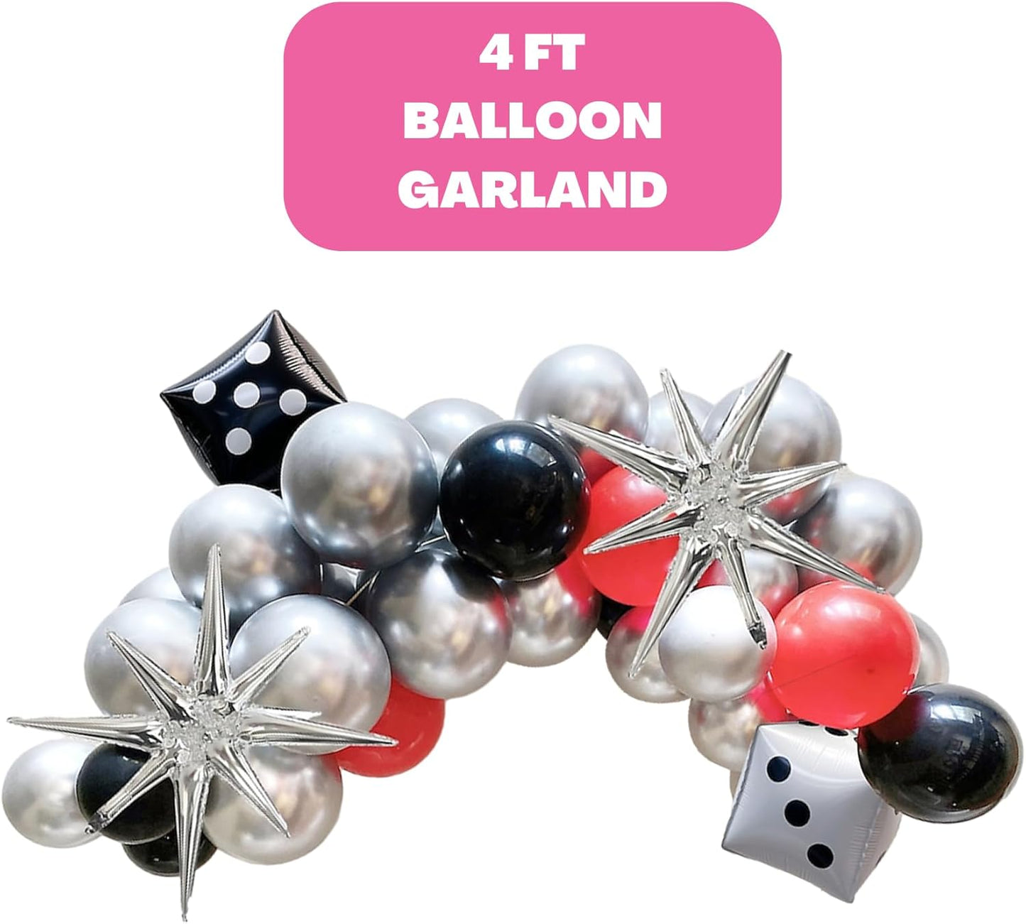 100% LIKED-Lucky In Love Vegas Bachelorette Decorations Balloon Garland and Banner Set, Las Vegas Bach Party, Vegas Bachelorette Party Lucky In Love Bridal Shower Garland