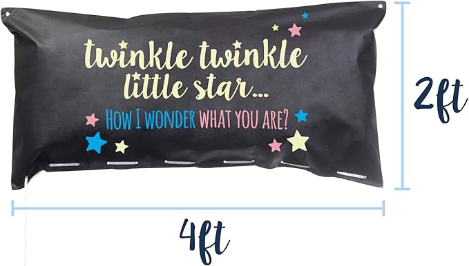 Gender Reveal Balloon Drop Bag | Twinkle, Twinkle Little Star